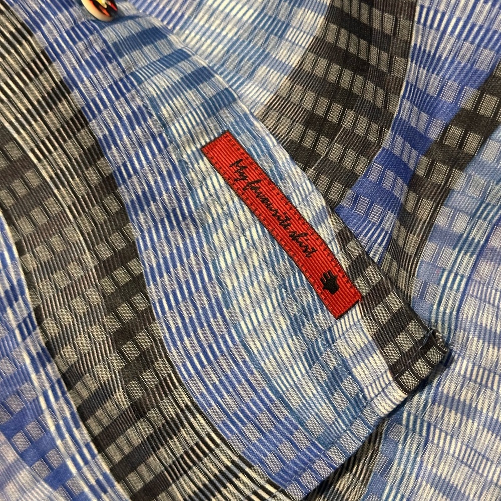 Luchiano Visconti - NWT - Vintage Style - Blue Button Down Long Sleeve Shirt - Picture 5 of 7